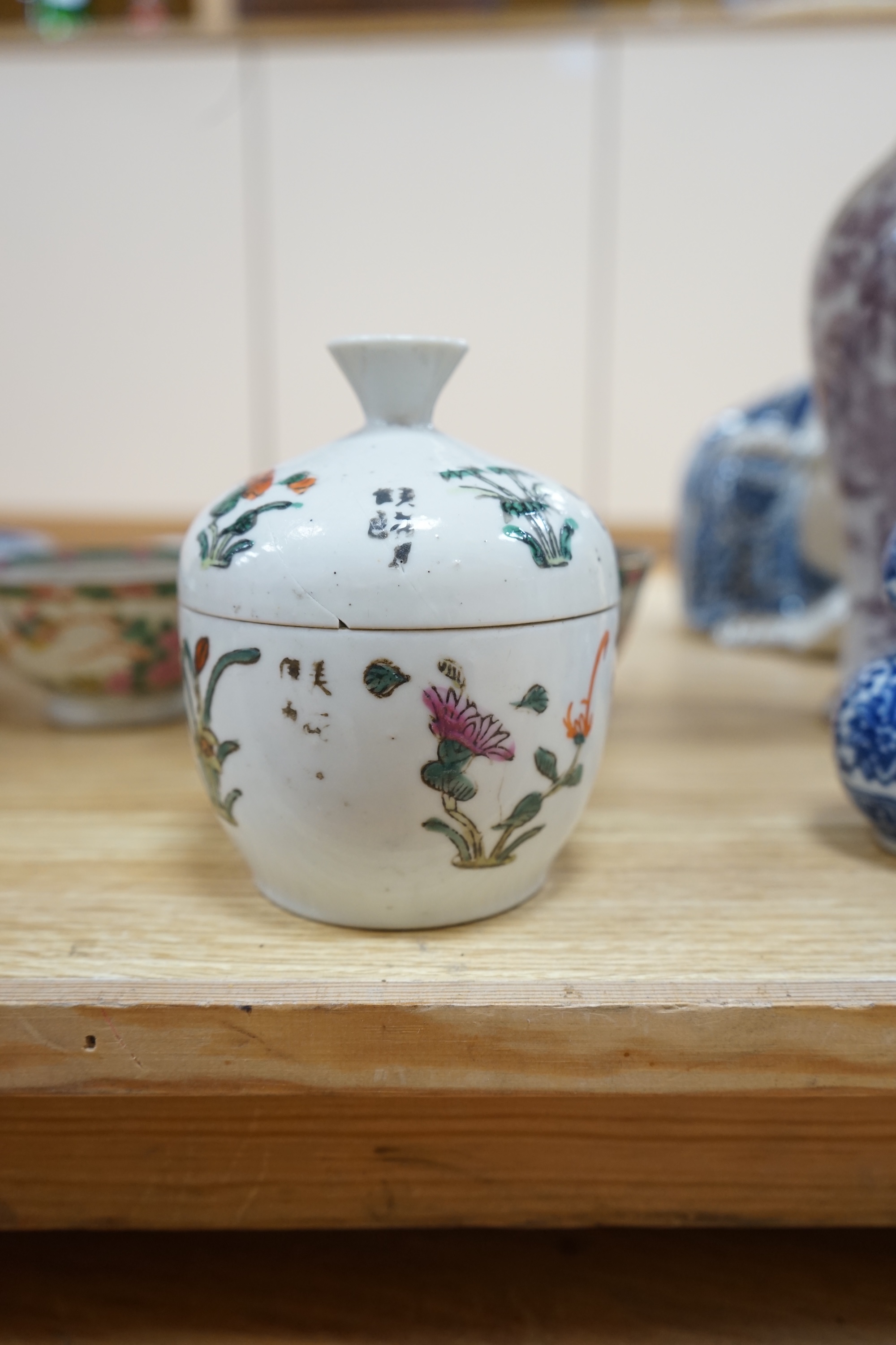 A group of various Chinese and Japanese ceramics etc. Condition - varies